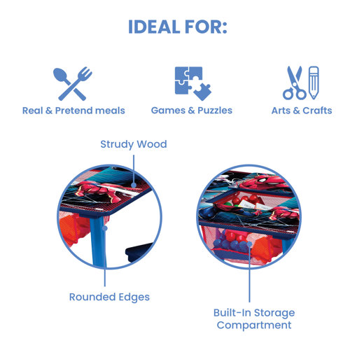 Delta Children SpiderMan Kids Table And Chair Set With Storage (2